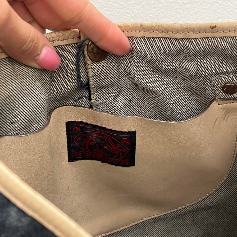 Y2K Evisu GENES denim tote bag - Picture 5 of 6